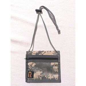 Rainbow of California Digital Camo Neck Wallet Nylon Bi-Fold Travel ID Holder